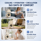 SYLFLARE Portable Ice Mist Cooling Fan with Humidifier