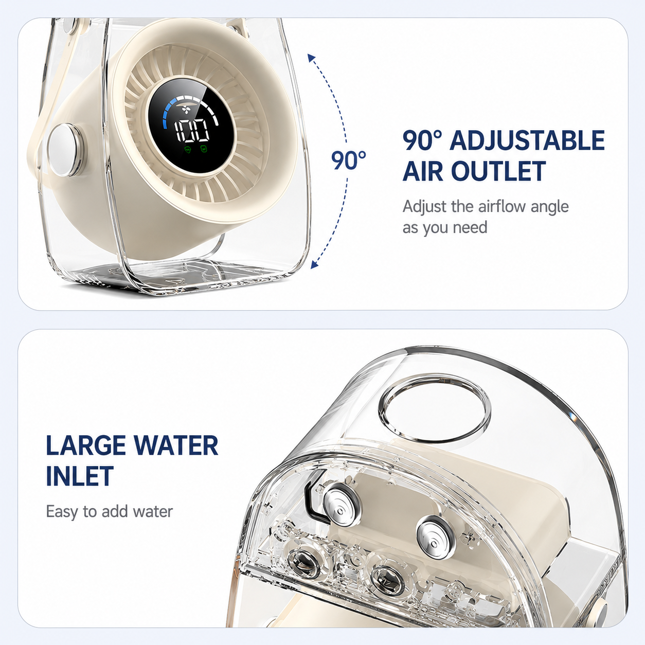 SYLFLARE Portable Ice Mist Cooling Fan with Humidifier