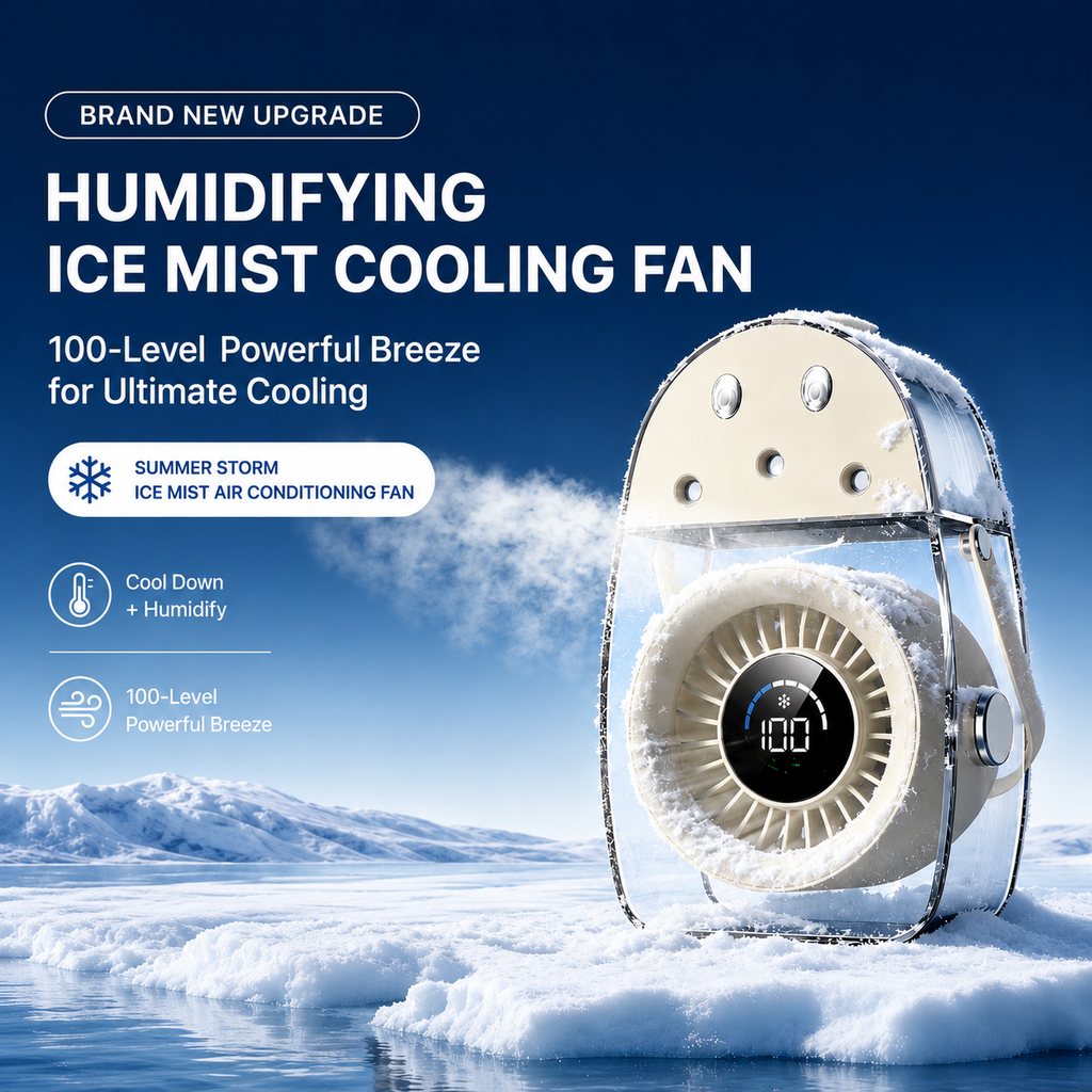 SYLFLARE Portable Ice Mist Cooling Fan with Humidifier