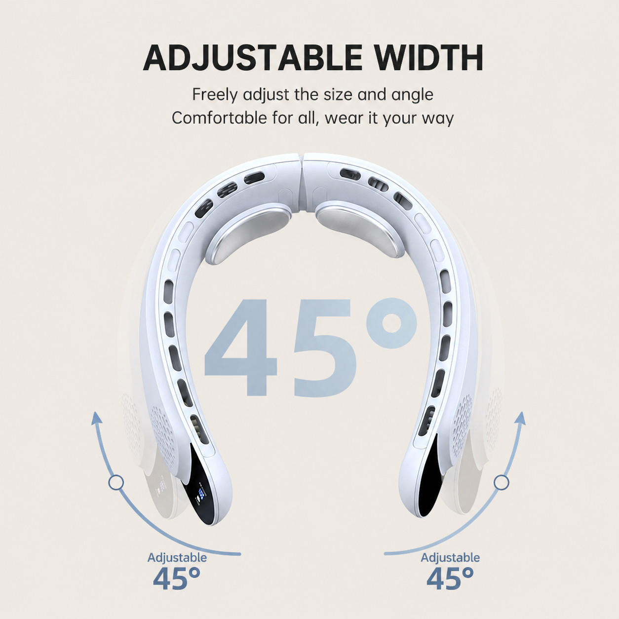 SYLFLARE Rechargeable Neck Fan – 3-Speed 4000mAh Hands-Free Personal Fan
