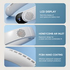SYLFLARE Rechargeable Neck Fan – 3-Speed 4000mAh Hands-Free Personal Fan