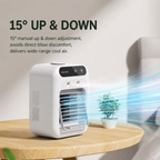 SYLFLARE Portable Evaporative Air Cooler with Mist – 5-Speed USB Rechargeable Desktop Fan
