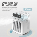 SYLFLARE Portable Evaporative Air Cooler with Mist – 5-Speed USB Rechargeable Desktop Fan