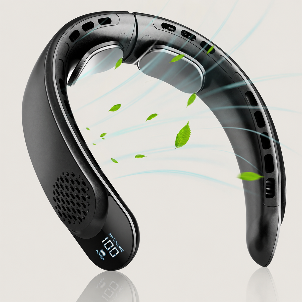 SYLFLARE Rechargeable Neck Fan – 3-Speed 4000mAh Hands-Free Personal Fan