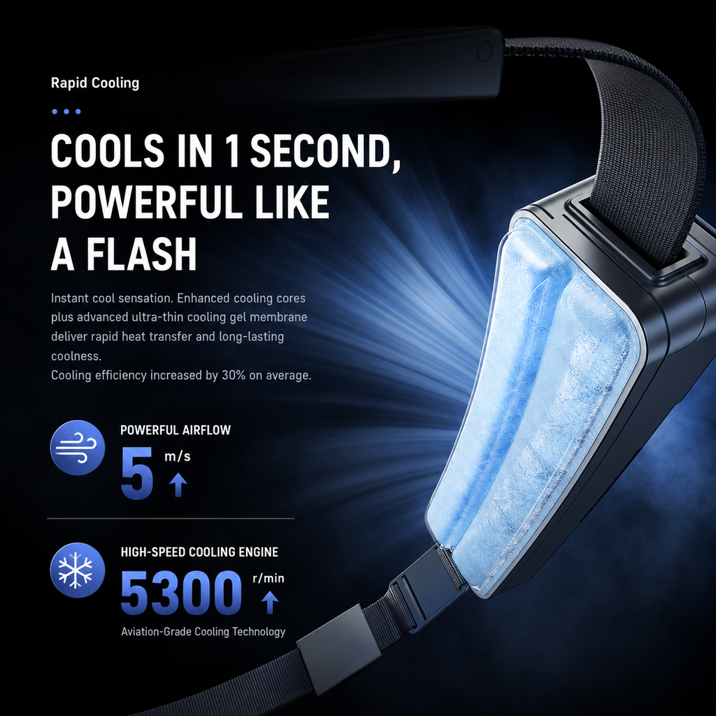 SYLFLARE Rechargeable Bladeless Waist Fan – 3-Speed Outdoor Personal Fan